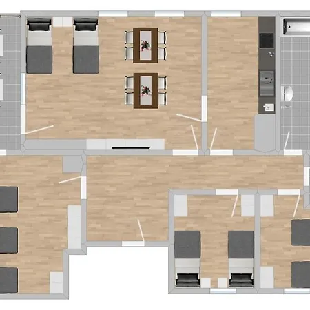 Lap103 - Grosse Monteurwohnung Uebergangswohnung Lappersdorf